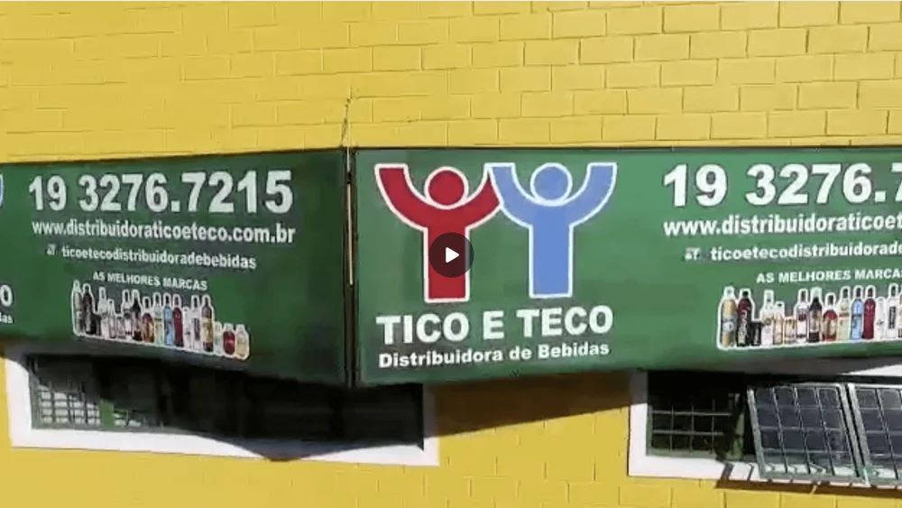 Fachada da Tico e Teco Distribuidora de Bebidas
